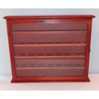 Wooden Shot Glass Display Case Cabinet With Lockable Glass Door Holds 40 Glass   183370258002